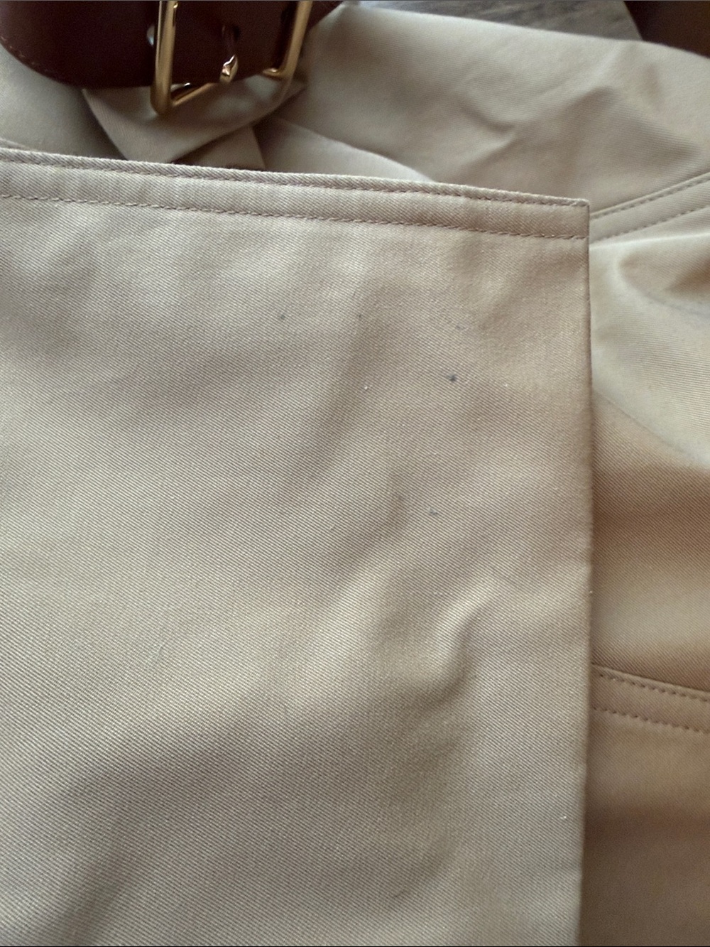 EUC Burberry Sandringham Tan Trench Coat with Shearling Collar size 8 - Picture 8 of 11